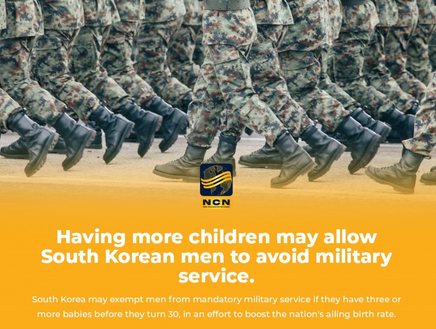 South Korea considering exempting fathers of three from military service