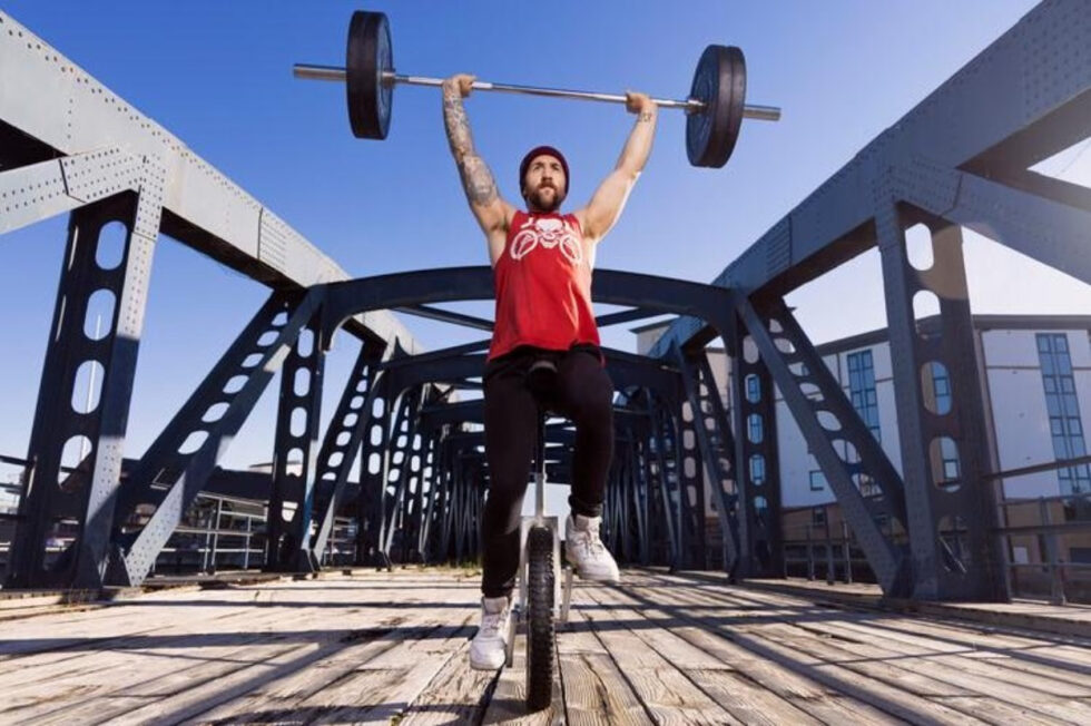 Scotsman breaks world record involving unicycle and a barbell