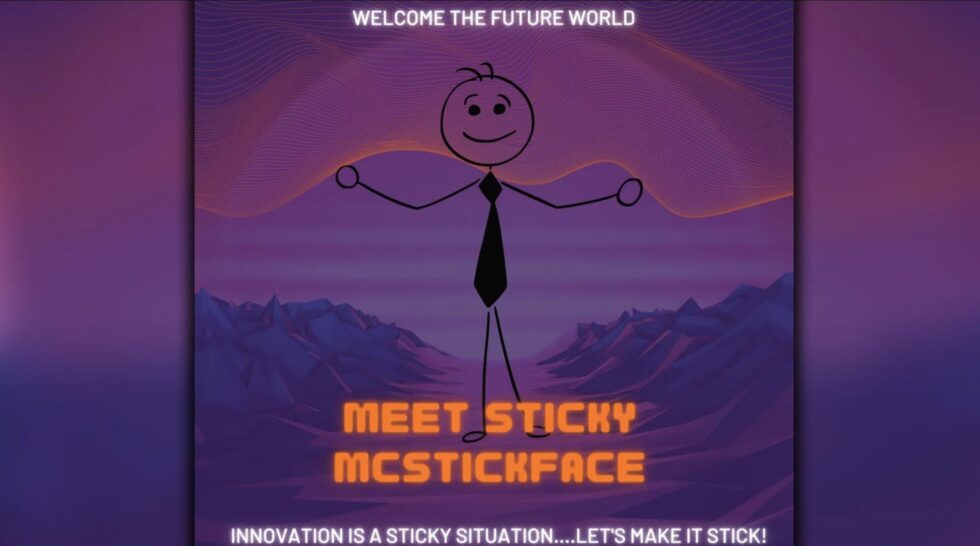 Edward's Air Base innovation team has a new Mascot: Sticky McStickface