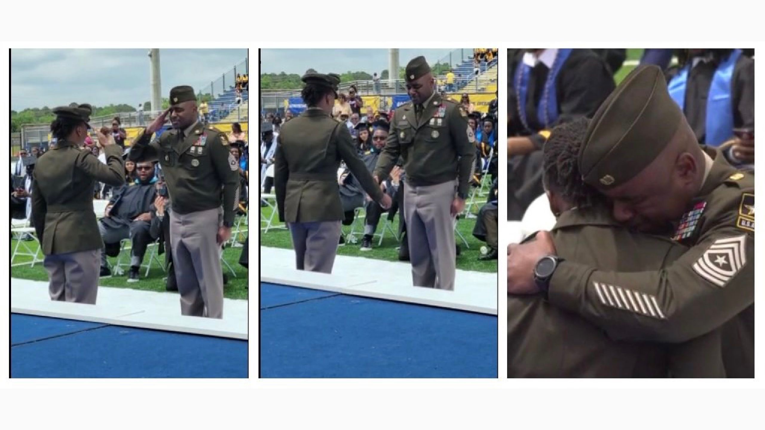 Heartwarming moment SGTMAJ gives daughter first salute