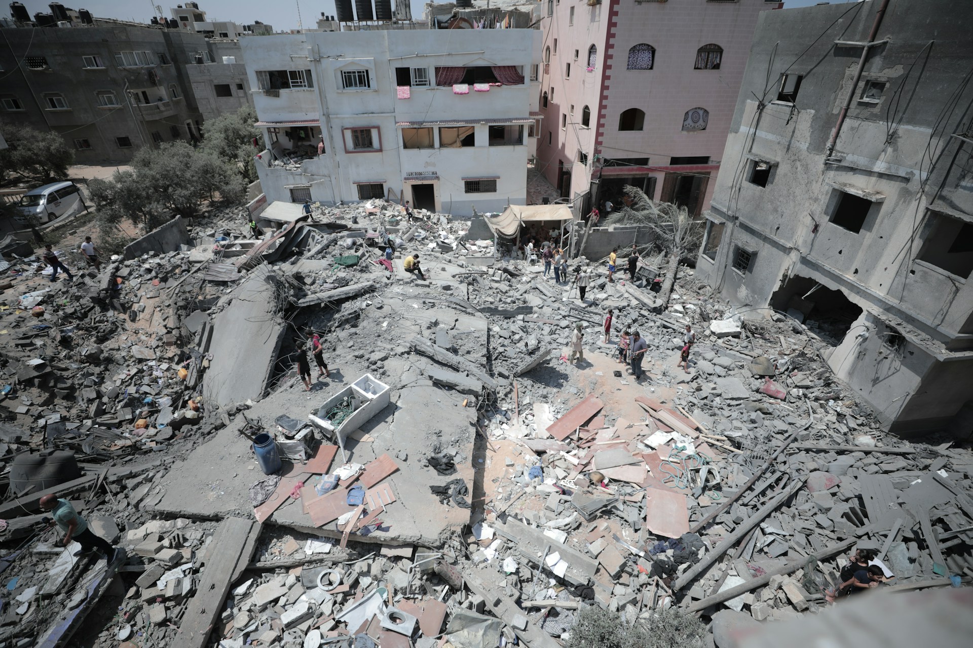 Deadly Israeli Airstrike in Gaza Kills 36, Leaves Streets and Families in Ruins