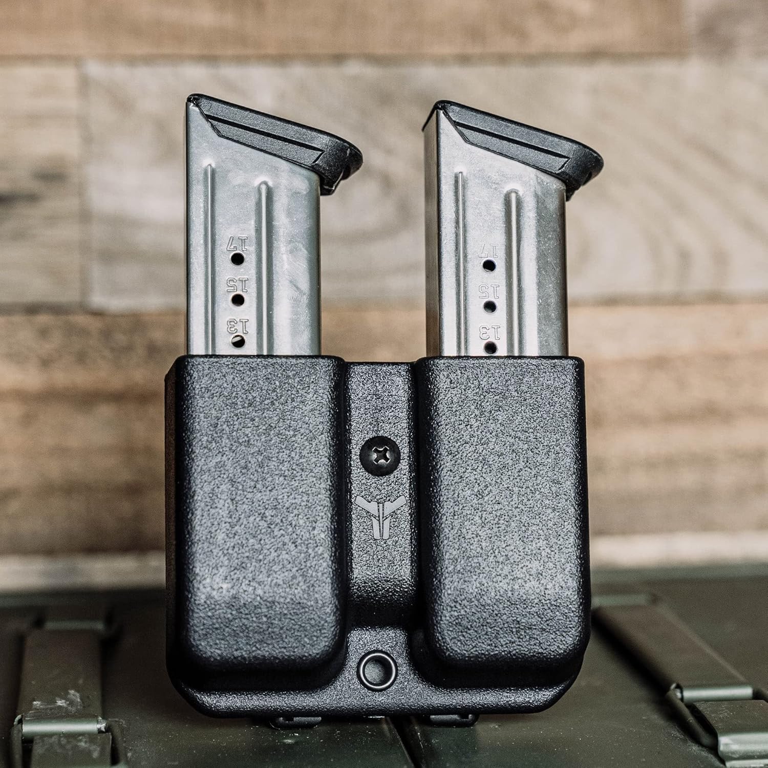 OWB Double Mag Pouch for S&W M&P 9/40, Sig P320, Beretta 92/96, Springfield XD 9/40 & More - USA Made - Signature Double Magazine Carrier with Tek-Lok