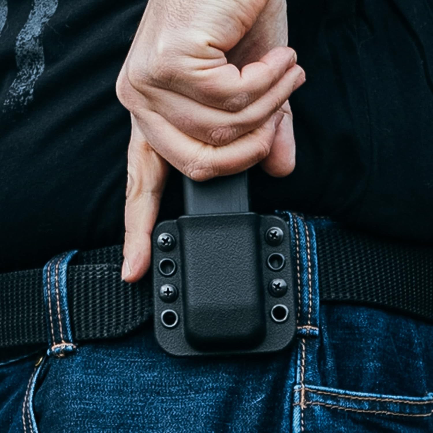 OWB Single Mag Pouch for Glock 17, 19, 22, 23 & More - USA Made - Total Eclipse Single Mag Pouch by Blade-Tech Holsters