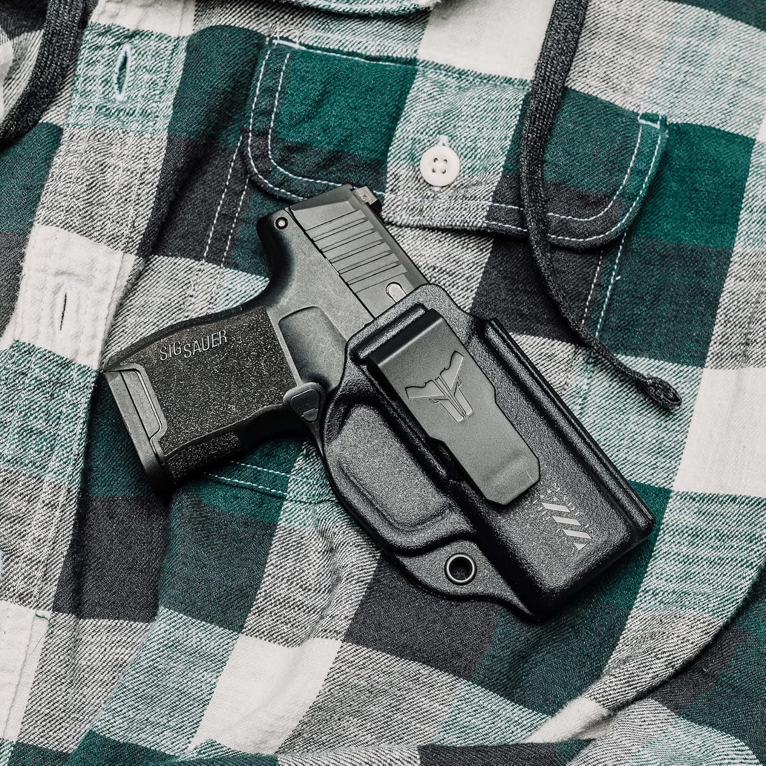 Glock 43 / 43X / 43X MOS IWB Holster - USA Made - Fits Glock 43, 43X, 43X MOS, Shadow Systems CR920 - Inside Waistband Concealed Carry (Right Hand) - 