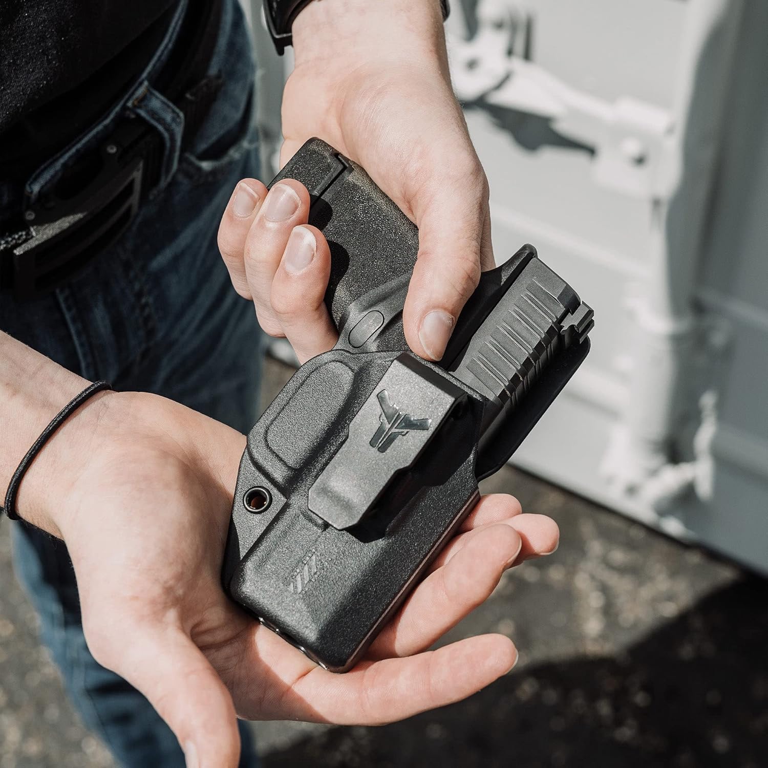 Glock 43 / 43X / 43X MOS IWB Holster - USA Made - Fits Glock 43, 43X, 43X MOS, Shadow Systems CR920 - Inside Waistband Concealed Carry (Right Hand) - 